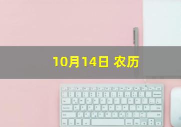 10月14日 农历